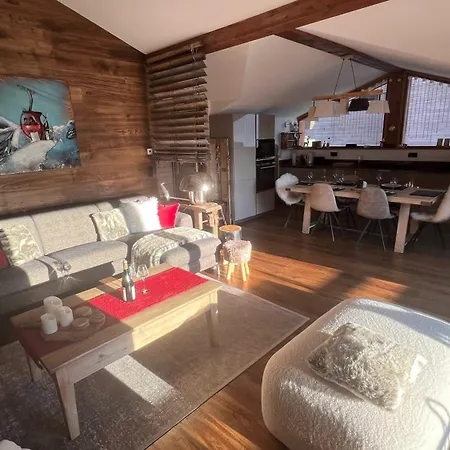 Penthouse L'ourse Bleue - Sauna Privatif - Acces Direct Aux Pistes Apartamento Courchevel