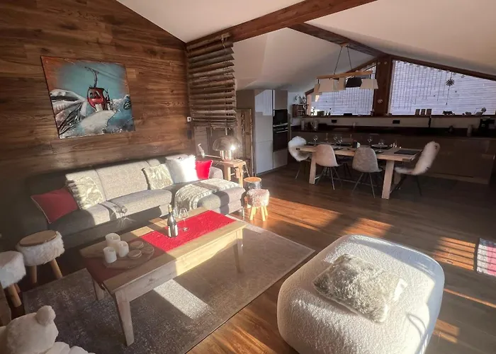 Penthouse L'ourse Bleue - Sauna Privatif - Acces Direct Aux Pistes Daire Courchevel